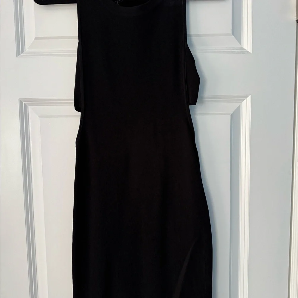 NWT 360 Sweater Black Cut Out Dress - Picture 2 of 4